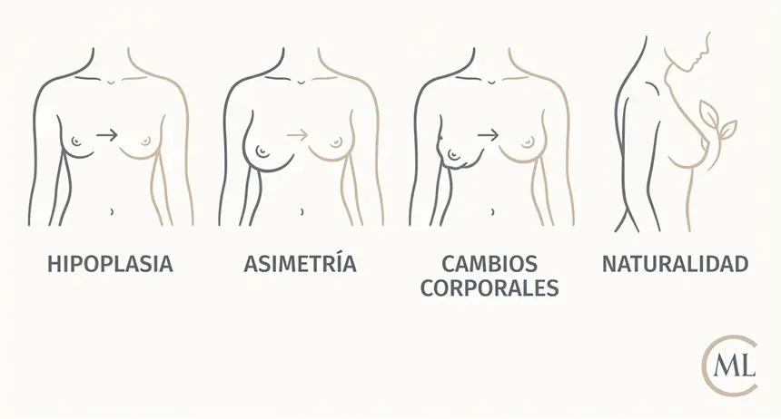 imagenes graficas sobre motivos para hacerse una cirugía de aumento de pecho